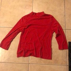 Red turtle neck